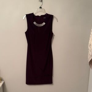Le Chateau Deep Purple Mini Dress